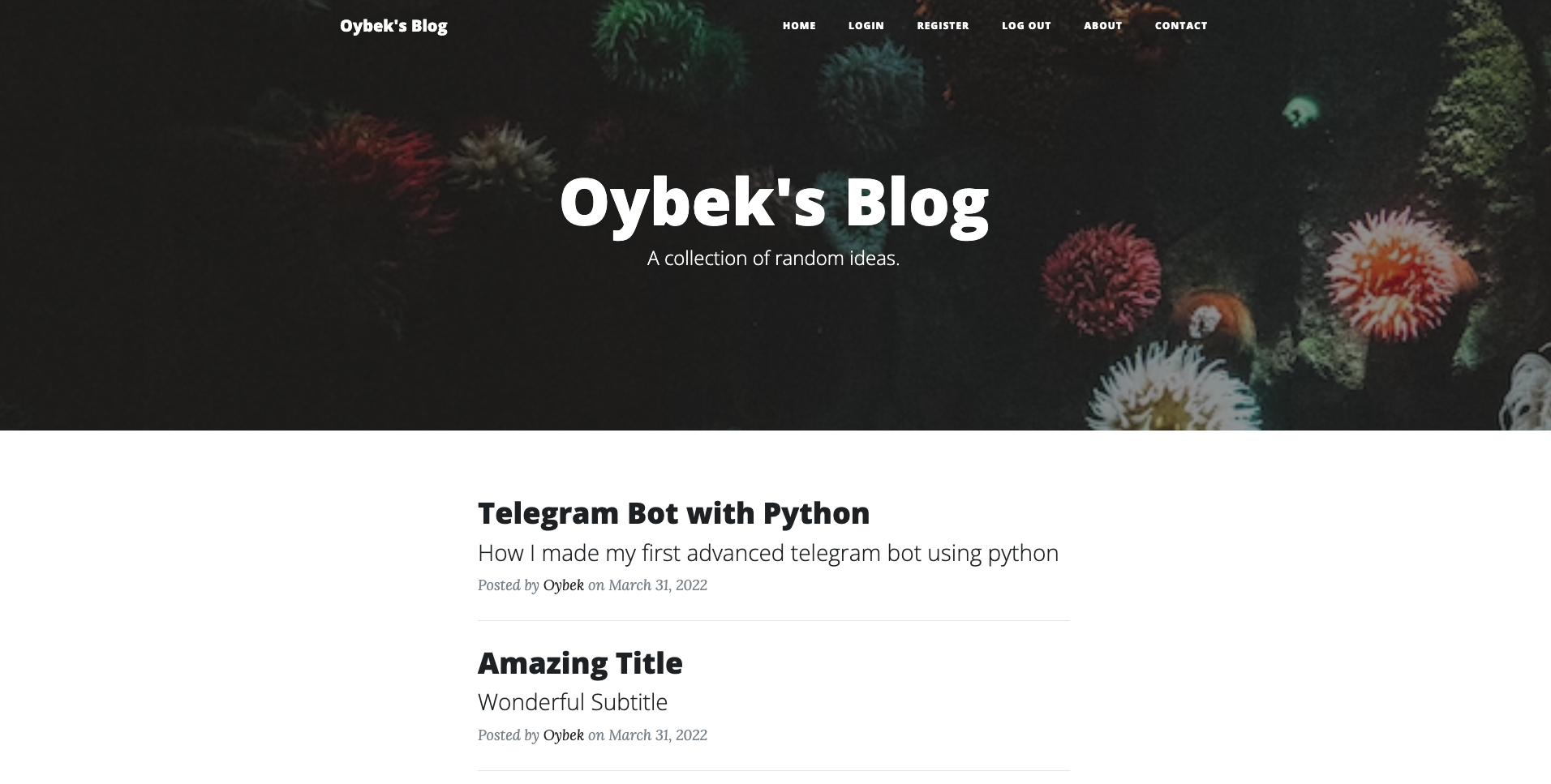 Personal Blog (Python & Flask)